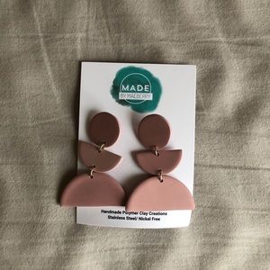 Pink Clay Earrings